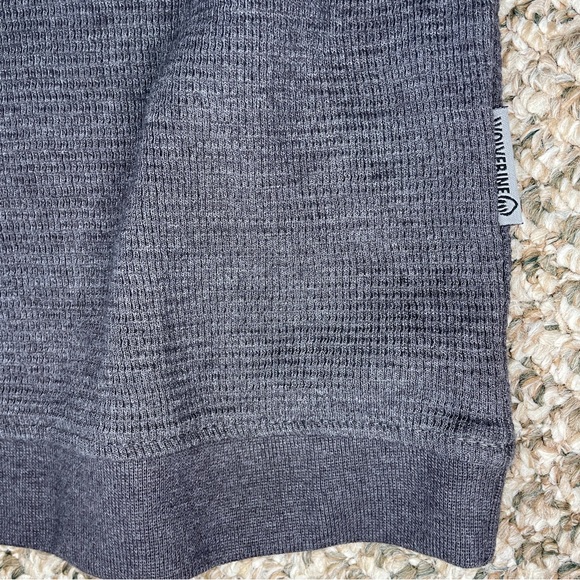 Wolverine Long Sleeve Lightweight Waffle Knit Thermal Hoodie - Gray - Picture 7 of 14